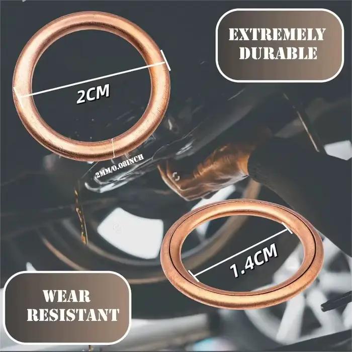 Joint de vidange de carter d'huile de voiture, boulon de Drainage, joint de bouchon de vidange d'huile en aluminium/cuivre, accessoires remplaçables pour Volkswagen Audi