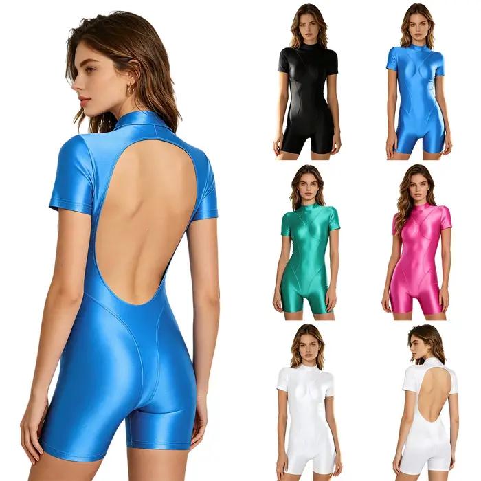 Maillot de bain une pièce brillant pour femme