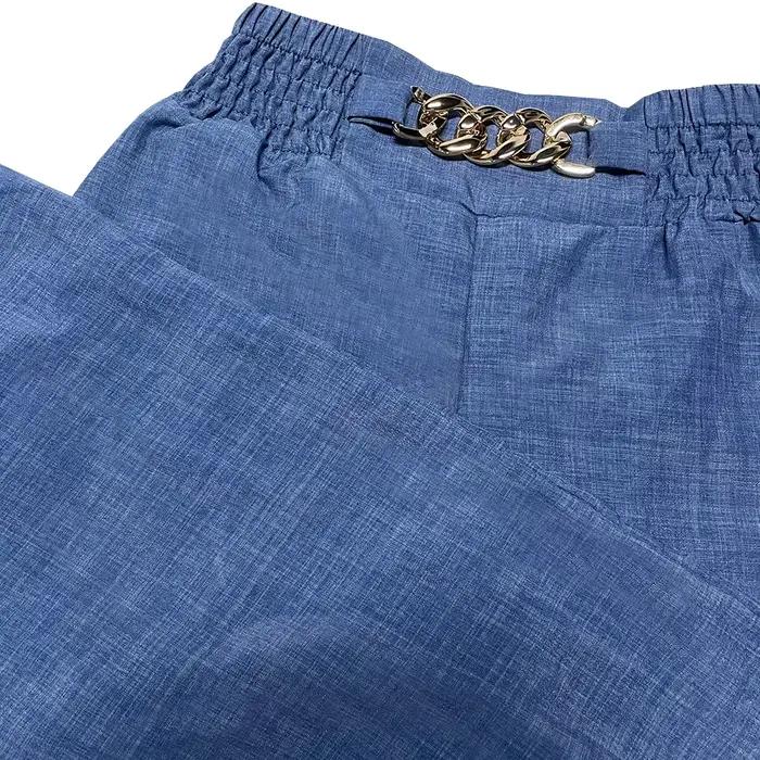 Pantalon taille haute à jambes larges, couleur unie, Chic, ample, élégant, évasé en métal, bureau, droit, vacances, été