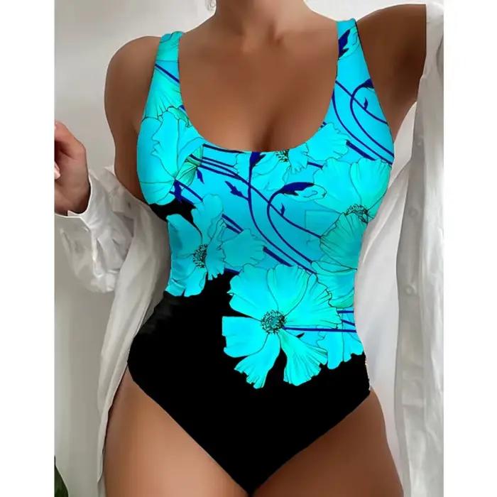 Une pièce grands maillots de bain fermé grande taille