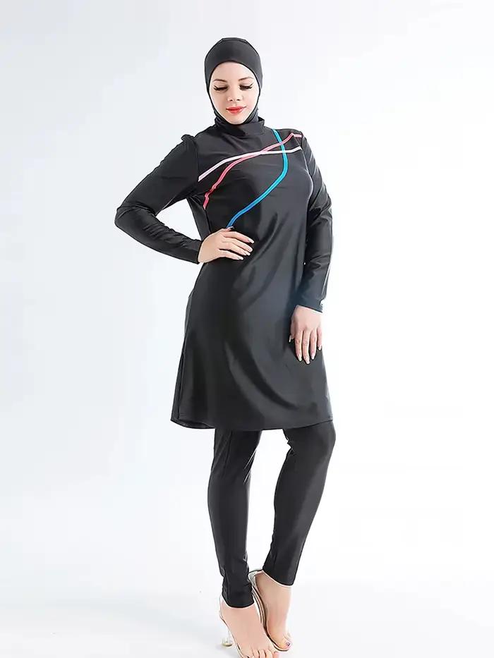 Maillot de Bain Musulman à Manches sulfpour Femme