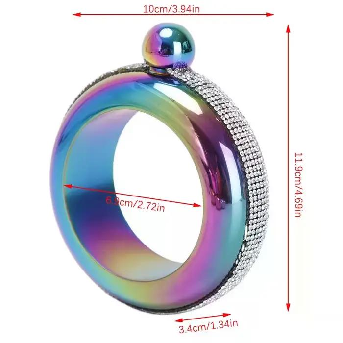 1 pièce, 3.5OZ, Accessoire de boisson pour whisky, vodka, alcool : Bracelet gourde chic et élégant, forme bouteille de vin