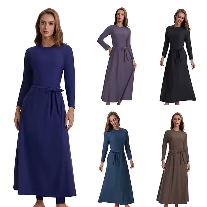 Maillots de bain islamiques à manches longues pour femmes musulmanes modestes 3 pièces | Maillot