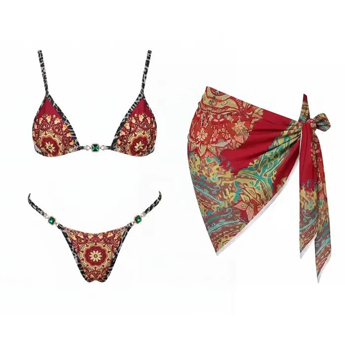 Maillot de bain une pièce sexy pour femme avec strass