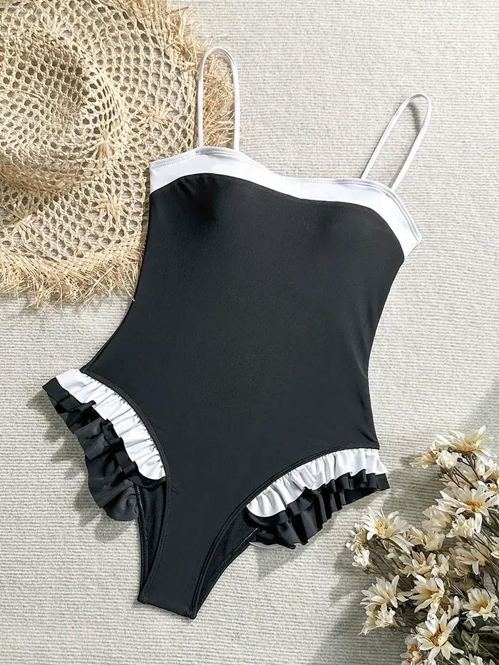 Maillot de bain une pièce en Patchwork pour femmes