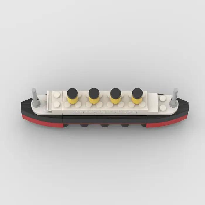Ensemble de jouets de construction de maquettes de bateaux de croisière classiques Titanic - Parfait pour développer les compétences pratiques des enfants et comme cadeau d'anniversaire.