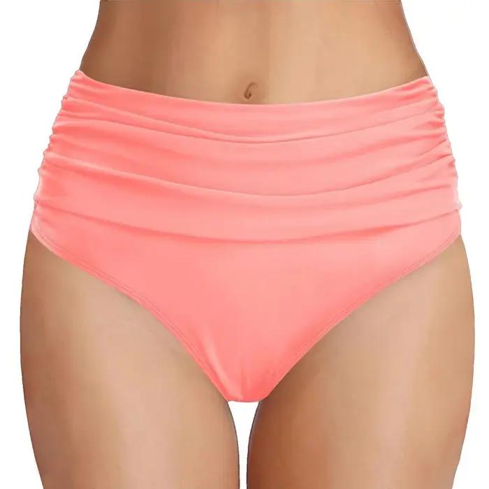 Traje De BañO Mujer 2025 Femmes Taille Haute Bas De Bikini Coupe