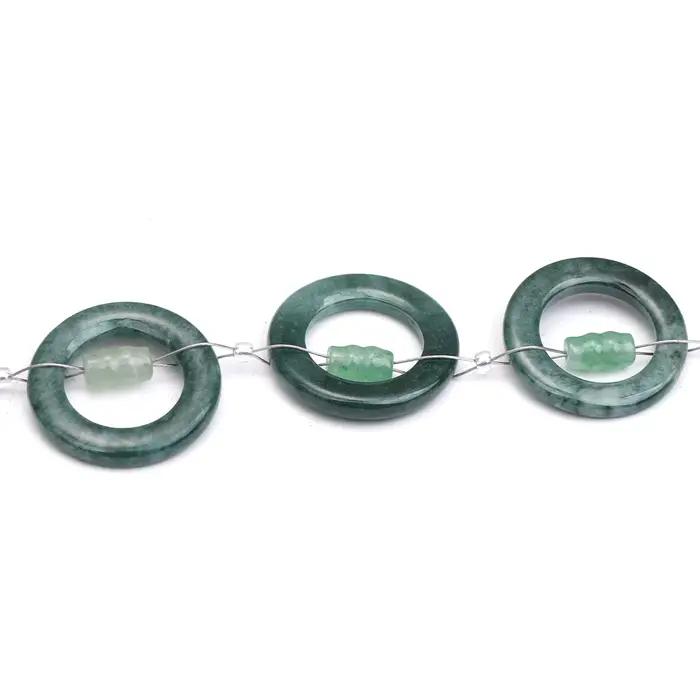 Perles de Jadeite Naturelle Bleu Glace Grande Taille 24mm pour Bracelet DIY, Breloque, Accessoires et Amulettes – Cadeaux pour Femmes et Hommes