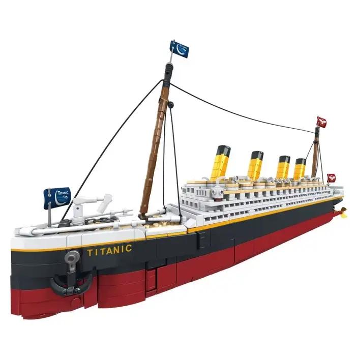 1507 pièces nouveau modèle créatif Titanic à grande échelle ensemble de blocs de construction, défi adulte énorme modèle de bateau de croisière Titanic jouets de construction