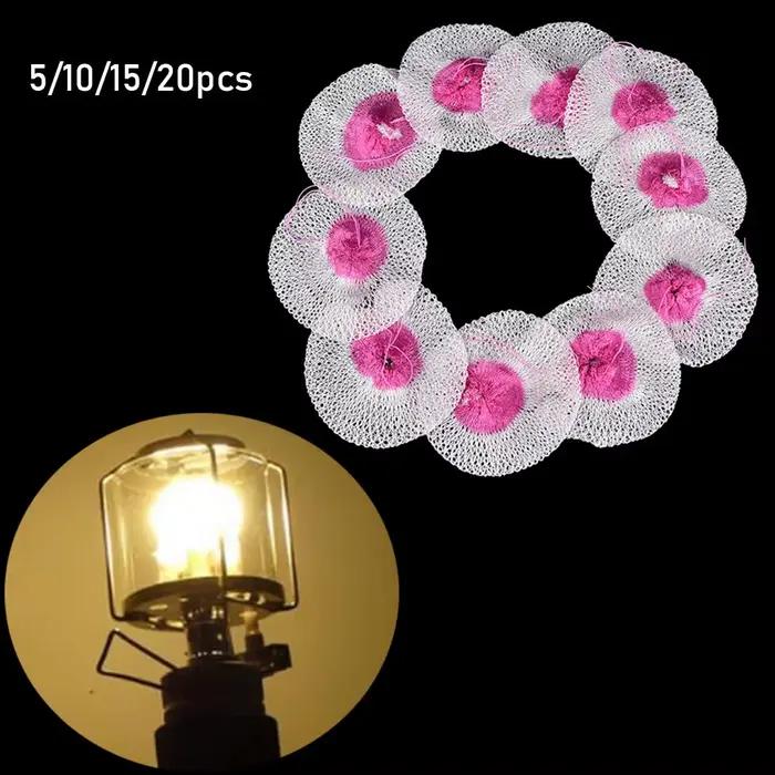 Accessoires de Camping, manteaux Non radiactifs, pièces de rechange, lanterne à gaz, couvercle de lampe de remplacement, maille légère Durable