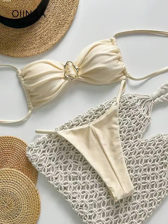 Circyy Bikini ensemble femmes Sexy maillot de bain deux pièces dos nu