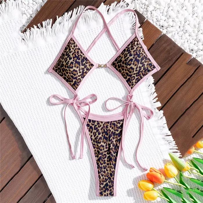 Maillots de bain une pièce à imprimé léopard pour femmes