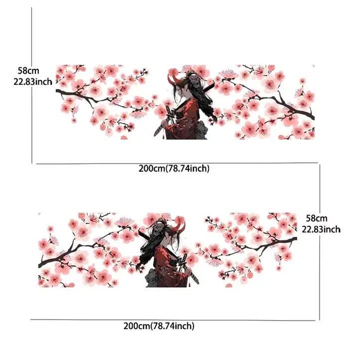Autocollant latéral de voiture en vinyle, décoration florale de Geisha japonaise, papier auto-adhésif, peinture de sport automobile, adapté à voiture camion Suv