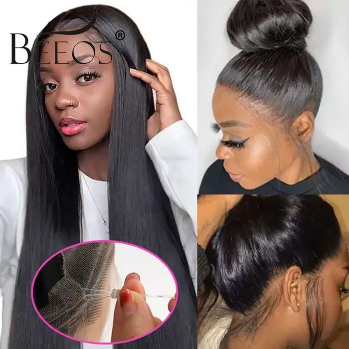 Yaki Straight Invisi-Proximity Wstring 360 HD Lace Frmetals Human Hair Wigs, Glueless Lace Front Wig, 250% Density, Natural document 32 amaran