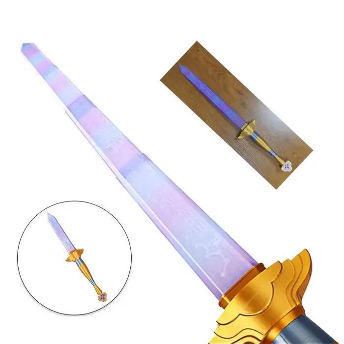 Accessoires de costume d'épée longue violette de haute qualité pour le jeu de rôle, symbole Lumi, groupe de filles du diable, accessoires de jeu de rôle