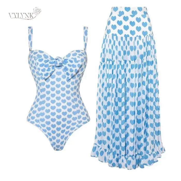Maillot de bain deux pièces avec jupe