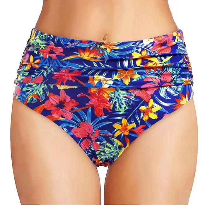 Traje De BañO Mujer 2025 Femmes Taille Haute Bas De Bikini Coupe