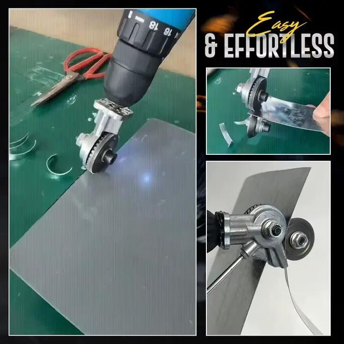 Perceuse électrique Convertir Cisailles Coupe-plaque, Outil de coupe de tôle, Outil de coupe à économie de main-d'œuvre, Ciseaux électriques de coupe de tôle