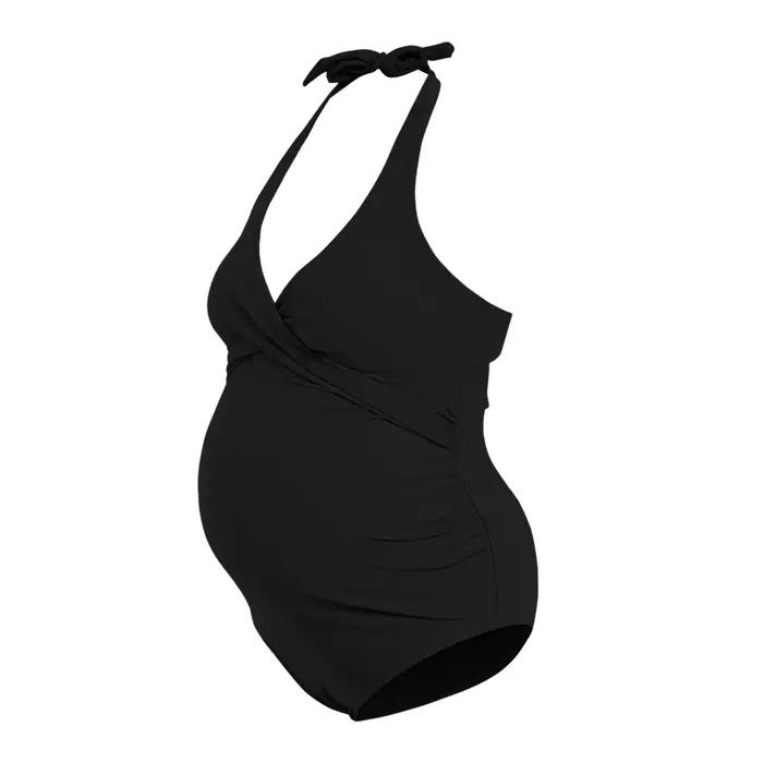 Été une pièce maillot de bain pour les femmes enceintes sexy licou cou moulante maternité Bikini ensemble solide