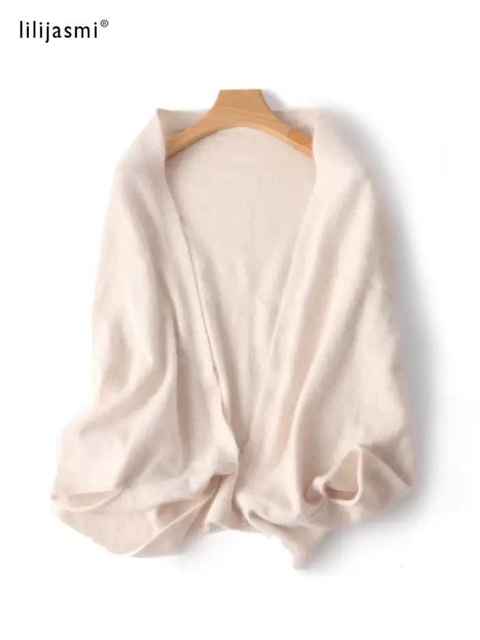 Cinz-Châle Rond à Deux Usages pour Femme, 100% Laine, Accessoires, Cape, Décontracté, Doux, Chaud, Confortable, à la Mode