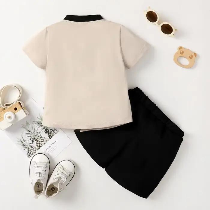 Ensemble de Vêtements pour Garçon, Haut à Manches Courtes et Short, Tenue de ixd'Anniversaire pour Enfant de 1 à 6 Ans, 2 Pièces