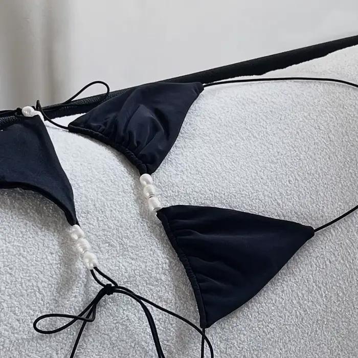 Maillot de bain sexy et brillant pour femmes