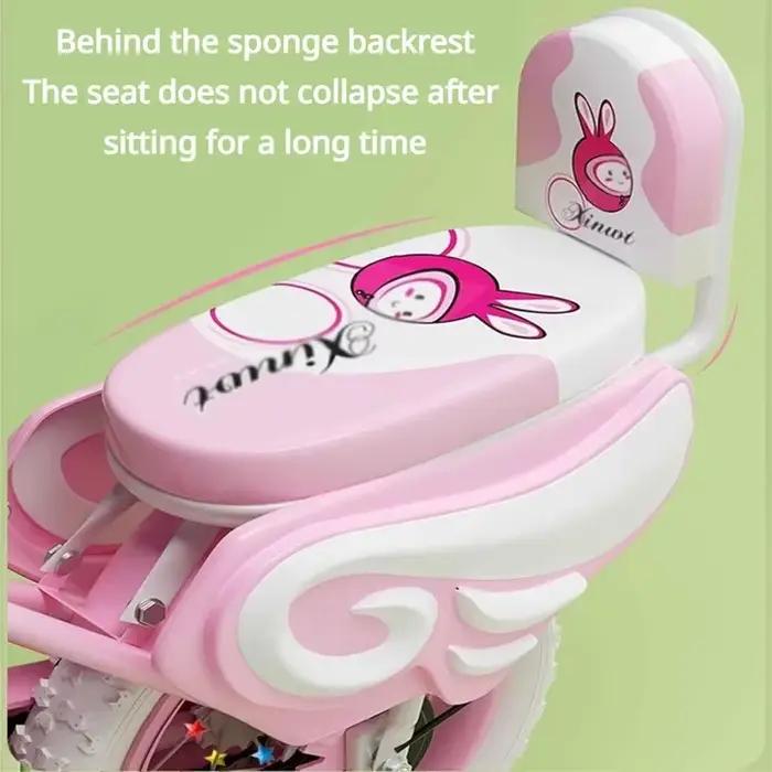 Vélo pour filles, vélo pour enfants de 12, 14 et 16 pouces avec roues d'apprentissage et freins doubles, vélo pour tout-petits avec panier, cadeau d'anniversaire pour garçon