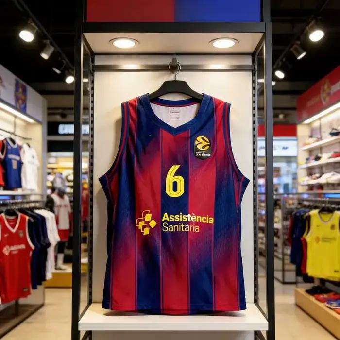 Nouveau Maillot de Basketball 2026 Barcelone pour Hommes et Femmes – Gilet Sportif Respirant à Séchage Rapide pour Entraînement de Basketball, Tenue Familiale et T-shirts pour Enfants