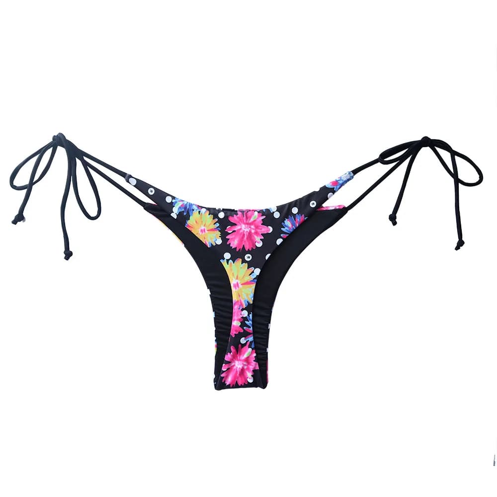 Maillot de bain sexy pour femmes, culotte tanga, vintage, imprimé, brésilien, de styliste, T-back, e