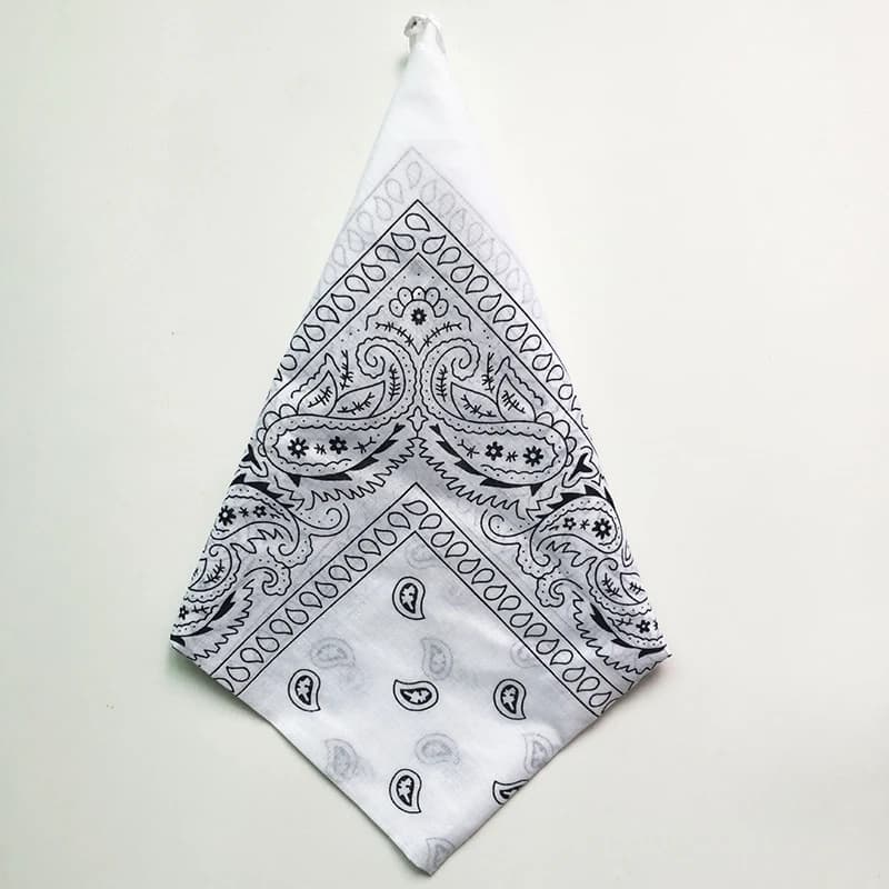 55x55 cm mode Hip Hop 100% coton Bandana carré écharpe Cowboy cajou noir rouge Paisley bandeau impri