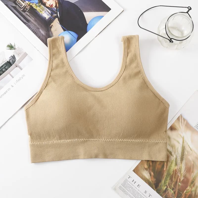 Soutien-gorge tubulaire en coton pour femmes, sous-vêtements Sexy, couleur unie, à la mode, Push Up,