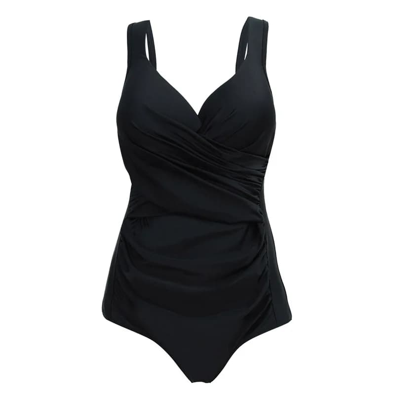 Femmes Push up maillots de bain une pièce maillot de bain Plus grande taille solide noir bleu rouge 