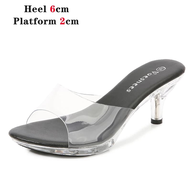 Vosnees loisirs sandales d'extérieur 2021 nouvelle marque mince talons hauts pantoufles dames élégan