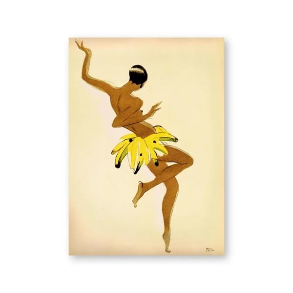 Jupe banane imprimée, décor artistique, Jazz Age Paris, Image de femme africaine et américaine, pein