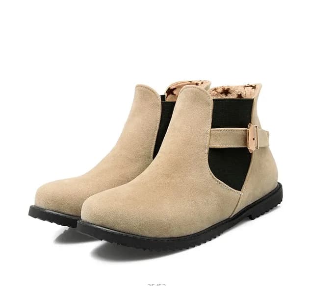 Bottes Rondes à Talons Compensés pour Femme, Chaussures Chaudes et Décontractées, à la Mode, de Gran