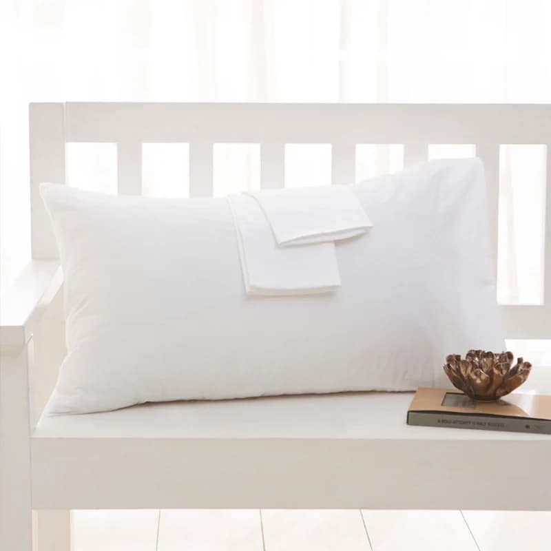 Taie d'oreiller standard en coton pour chambre à coucher, housse de coussin solide, document, literi