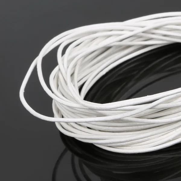 Cordon à corde ronde en cuir véritable, 1/1, 5/2/3mm, pour la fabrication de bracelets et de collier