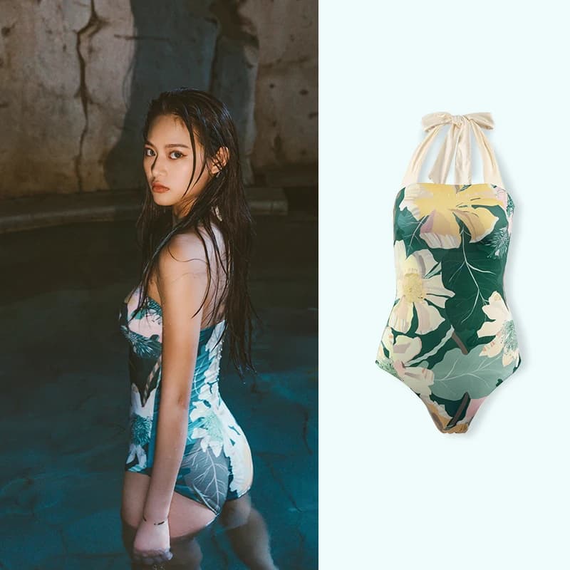 Nu-June été Sexy une pièce maillot de bain pour femmes découpé maillot de bain Push Up Monokini impr