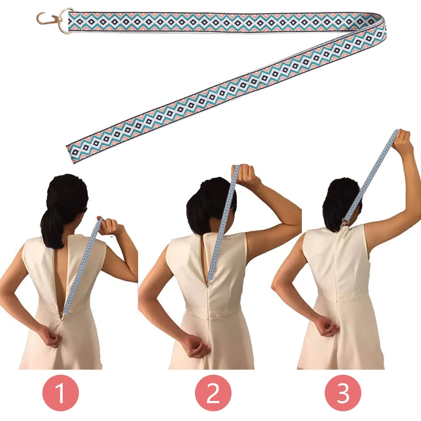 Extracteur de fermeture éclair portable pour robe, cordons Zip Up Down, aide facile à la fermeture é