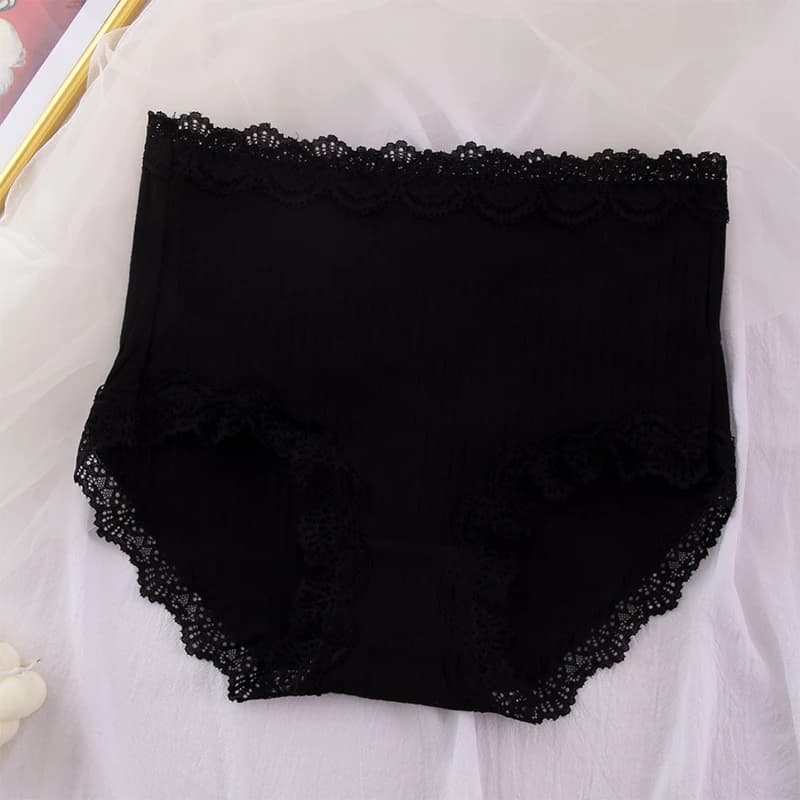 Culotte en coton pour femme, grande taille, sexy, dentelle, sans lueur, douce, mignonne, sous-vêteme