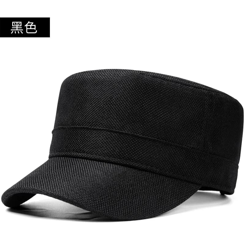 Casquette plate de l'armée pour hommes, grande tête, grande taille, en Faux lin, grande taille, chap