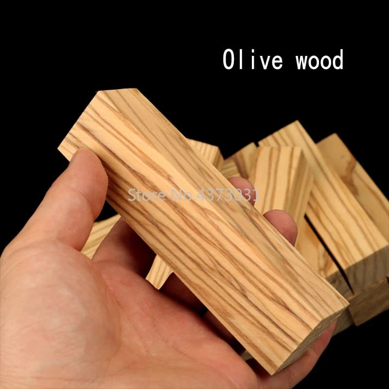 Bois d'olivier pour manche de couteau à faire soi-même, matériel multi-taille, matières premières ar