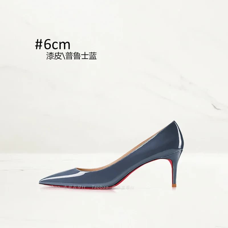 HLTINO bleu marine pompes fond rouge grande taille 43 femmes marque de luxe talons hauts pour robe d