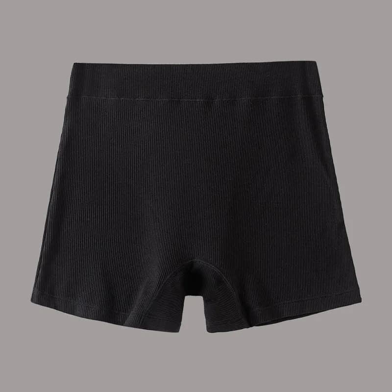 Sous-vêtements taille haute pour femmes, culotte élastique en Viscose 2 en 1, pantalon court de sécu