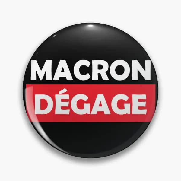 Macron Degage rétrait contrat Emmanue bouton souple broche mode métal cadeau vêtements drôle collier