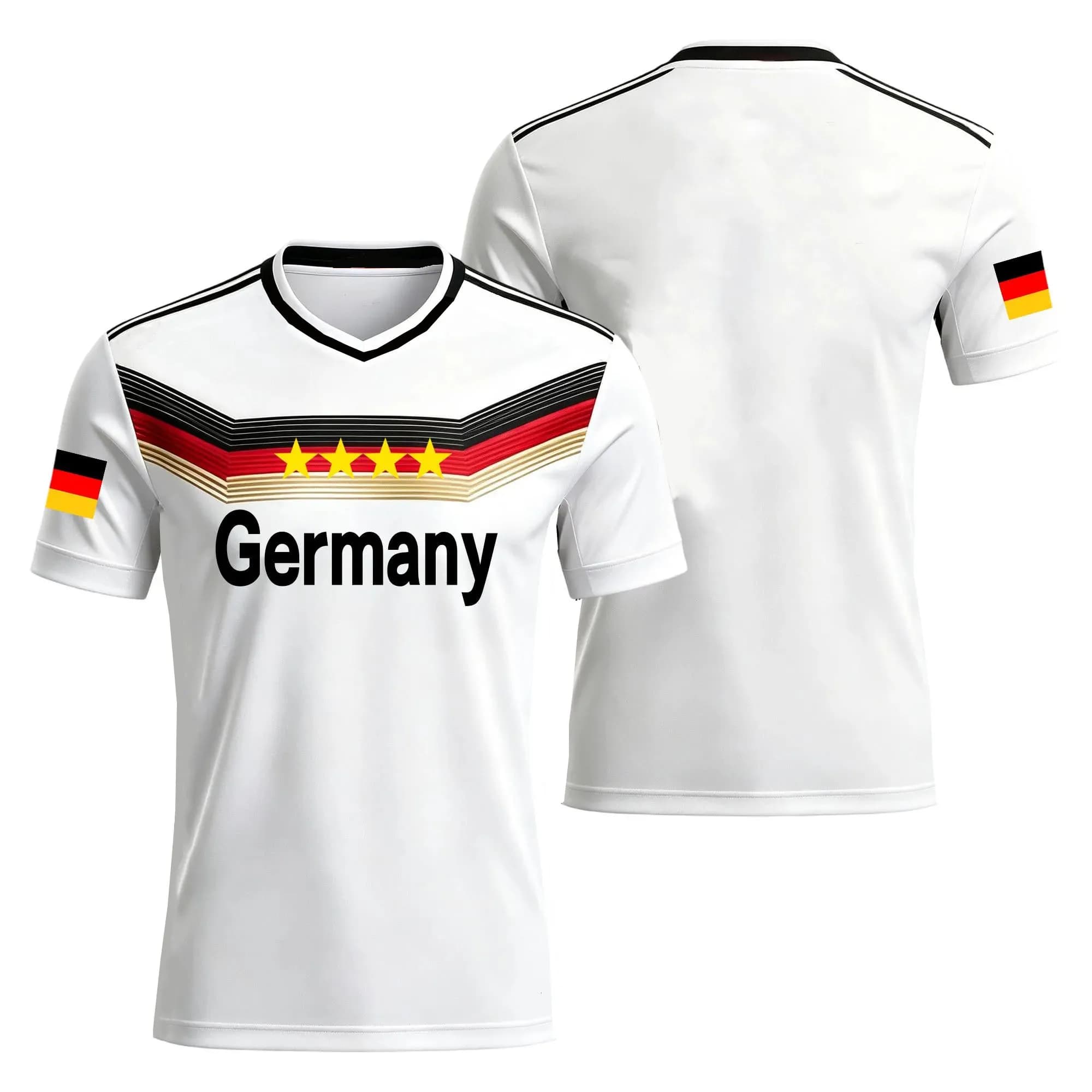 Maillot de football respirant Allemagne 2026 pour toute la famille – Tenues assorties pour adultes, 