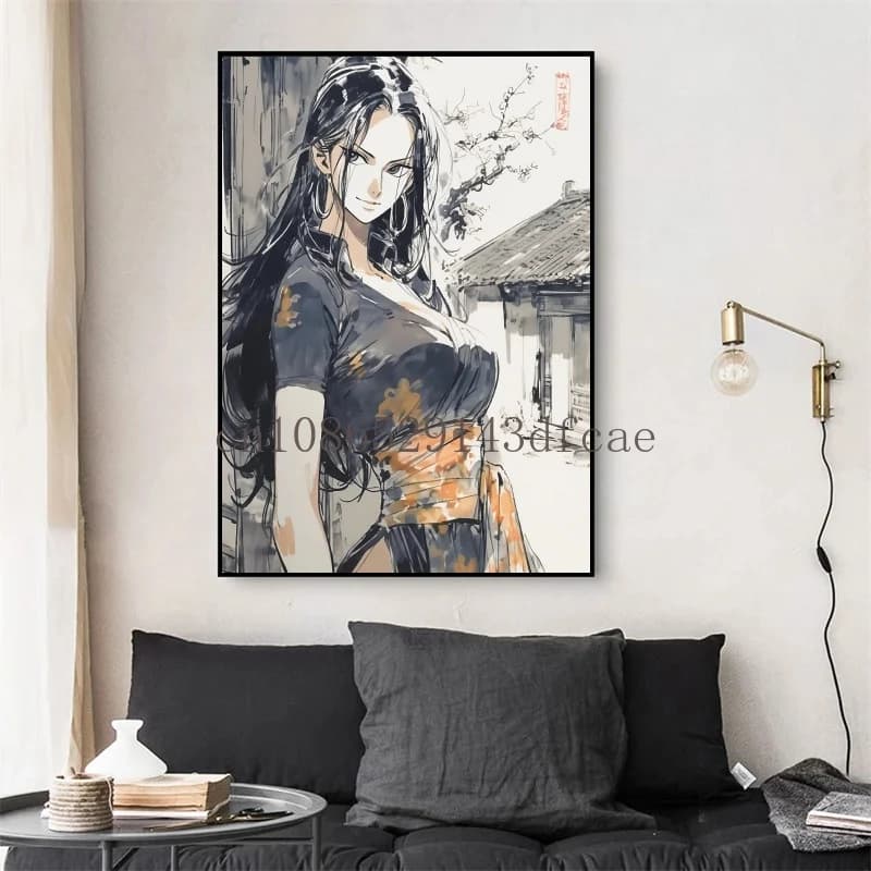 Affiche de personnage aquarelle Luffy Zorro, une pièce, Anime à sang chaud, adaptée à la décoration 