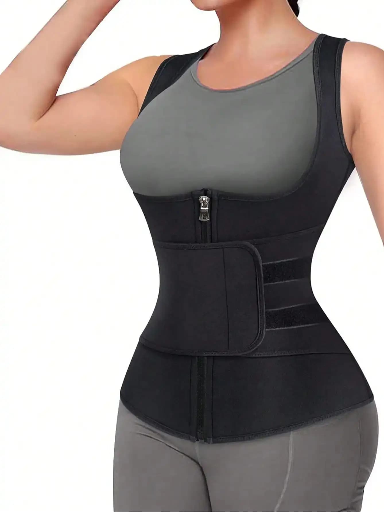 Combinaison de Sauna en néoprène pour femmes, gilet de sueur, entraîneur de taille, ceintures réglab