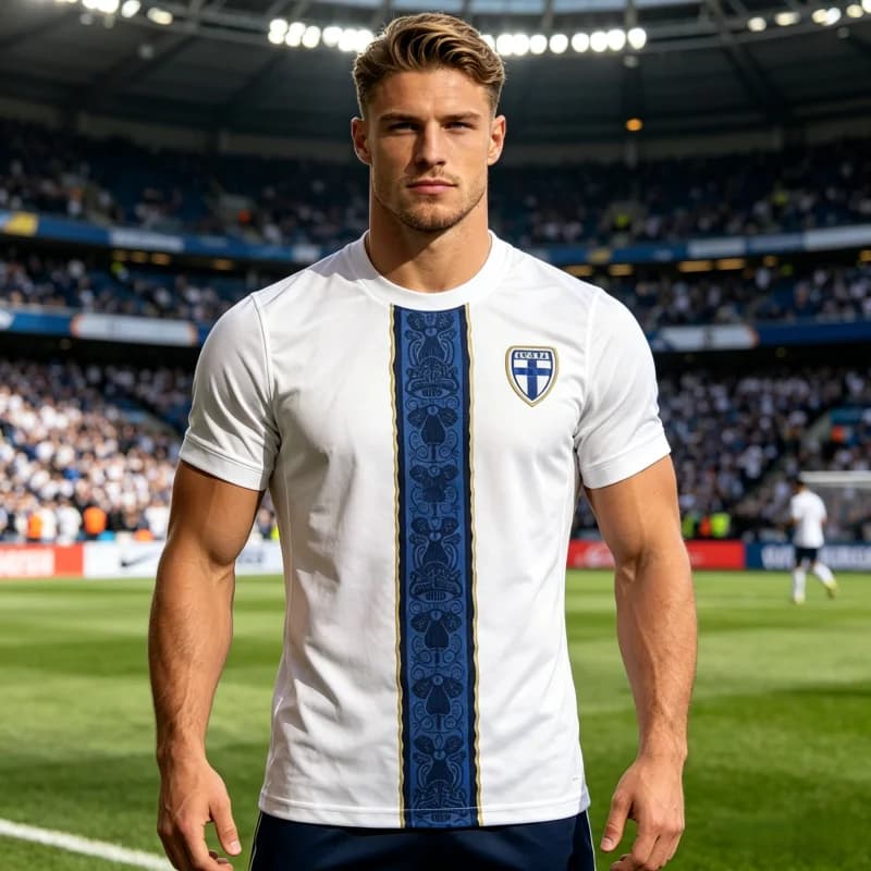 Maillot de football de l'équipe nationale de Finlande 2026 pour hommes et femmes, style européen cla
