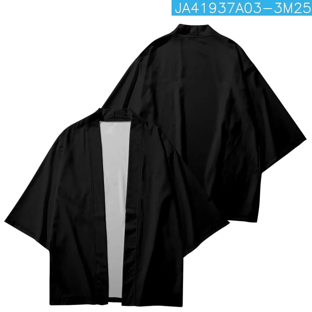 Kimono Traditionnel Japonais Noir pour Homme et Femme, Cardigan, Harajuku, Cosplay, Chemisier en Y, 